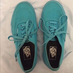 Monochromatic Teal Vans
